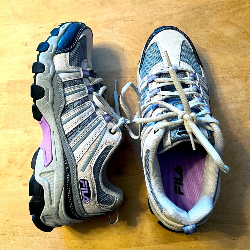 Women's Fila Running Hiking Shoes Size 9.5 "Day Hiker" gray and purple